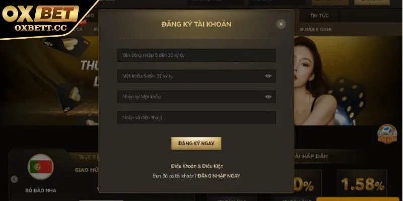 Đơn giản khi đăng ký tài khoản